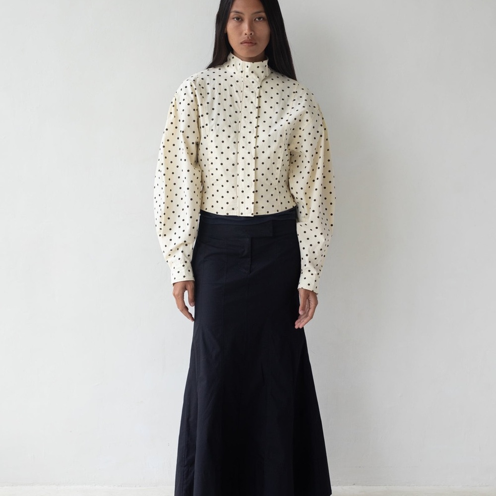 Polka Dot Cream Bomber Jacket - Women's Lightweight Zip Front